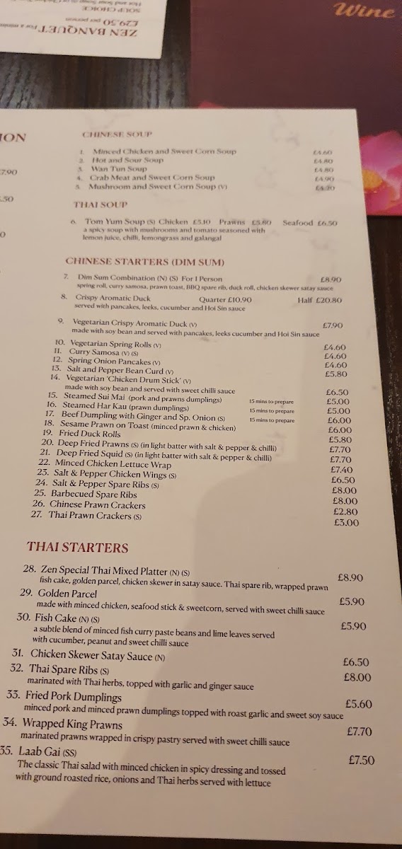 Menu The Zen Restaurant-2