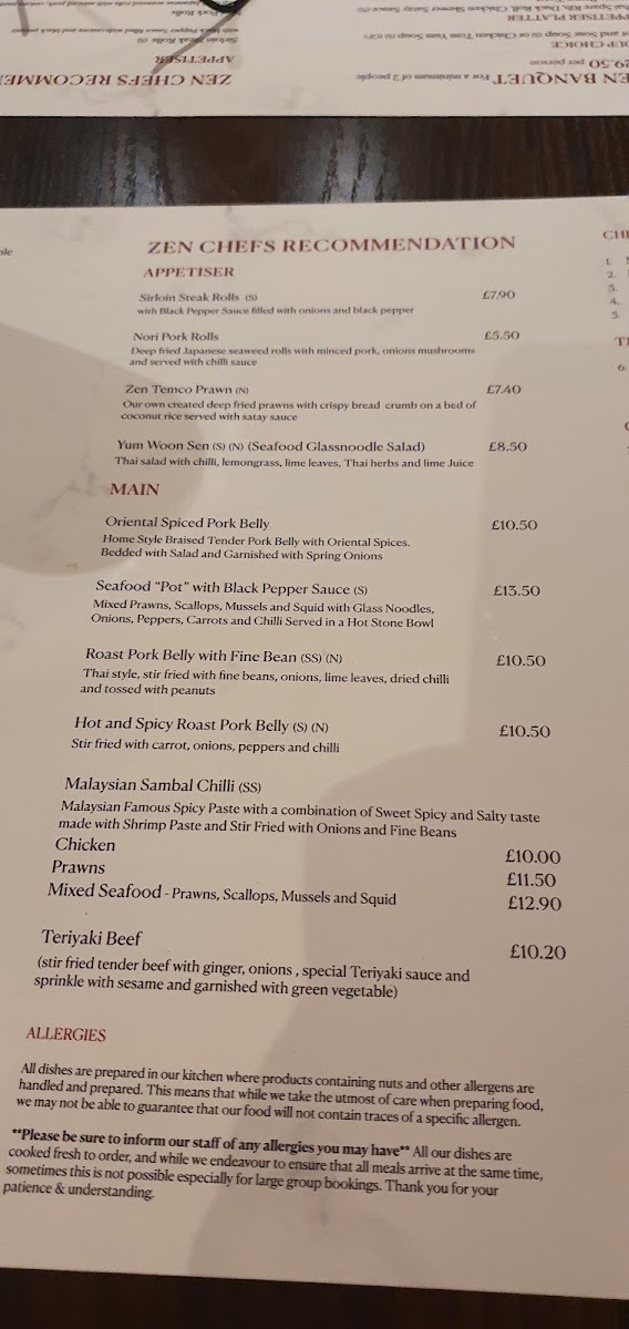 Menu The Zen Restaurant-3