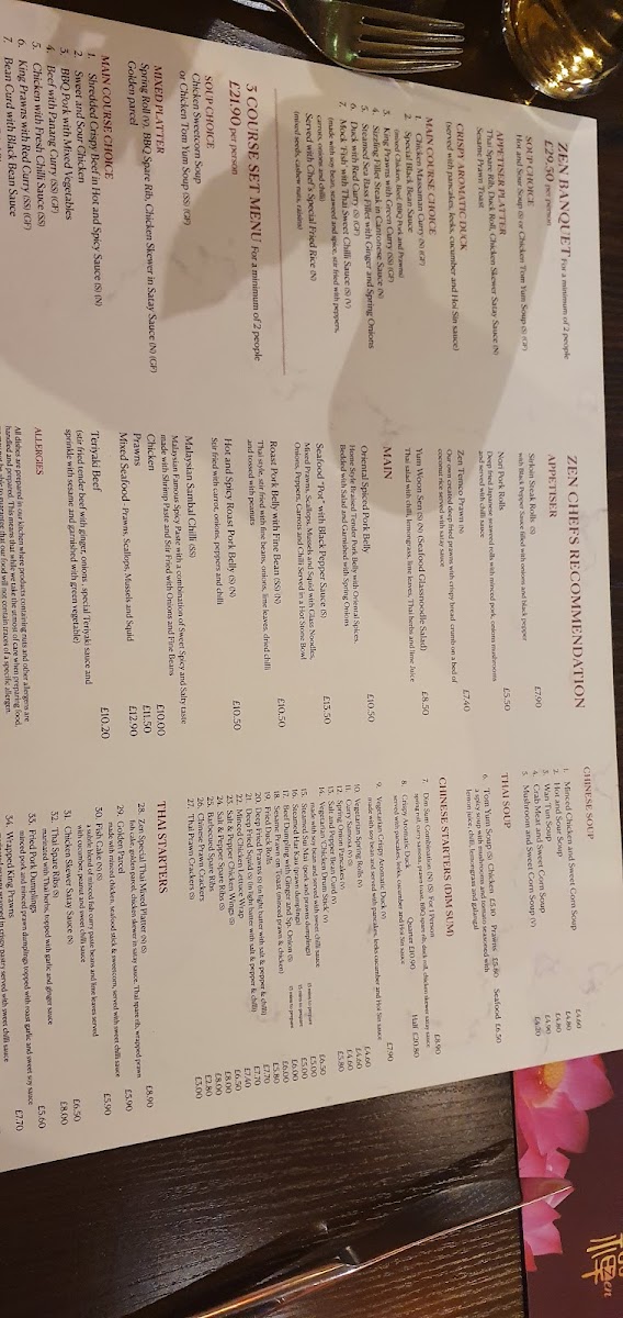 Menu The Zen Restaurant-5